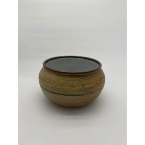 Large Vintage Studio Pottery Bowl Signed Frank Hunter Handmade Ceramic 9.5" V8